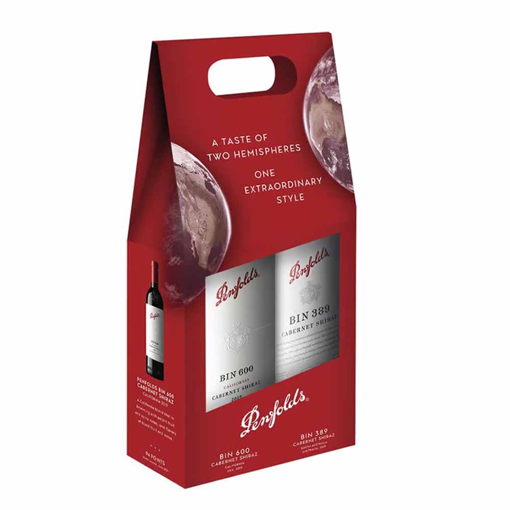 Penfolds 赤ワイン2本セット Penfolds Taste Of Two Hemispheres Gift Pack - Buy Online
